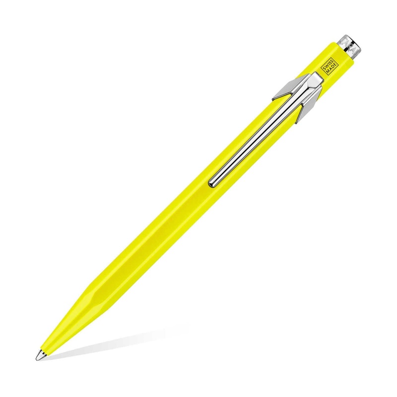 Caran D' Ache 849 Popline Ball Pen, Fluorescent Yellow