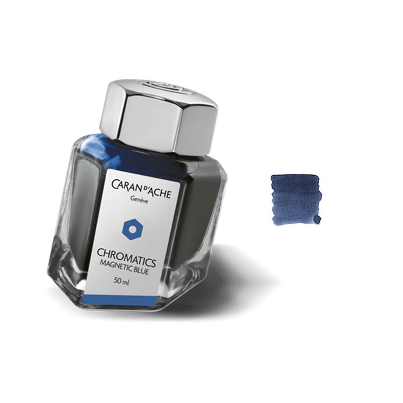 Caran d' Ache Chromatics Ink Bottle, Magnetic Blue - 50ml