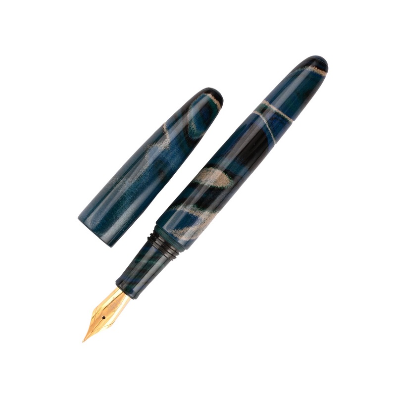 Wancher Dream True Ebonite Fountain Pen - Marble Green