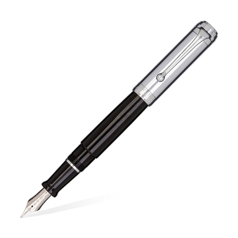 Aurora Talentum Fountain Pen - Chrome Black