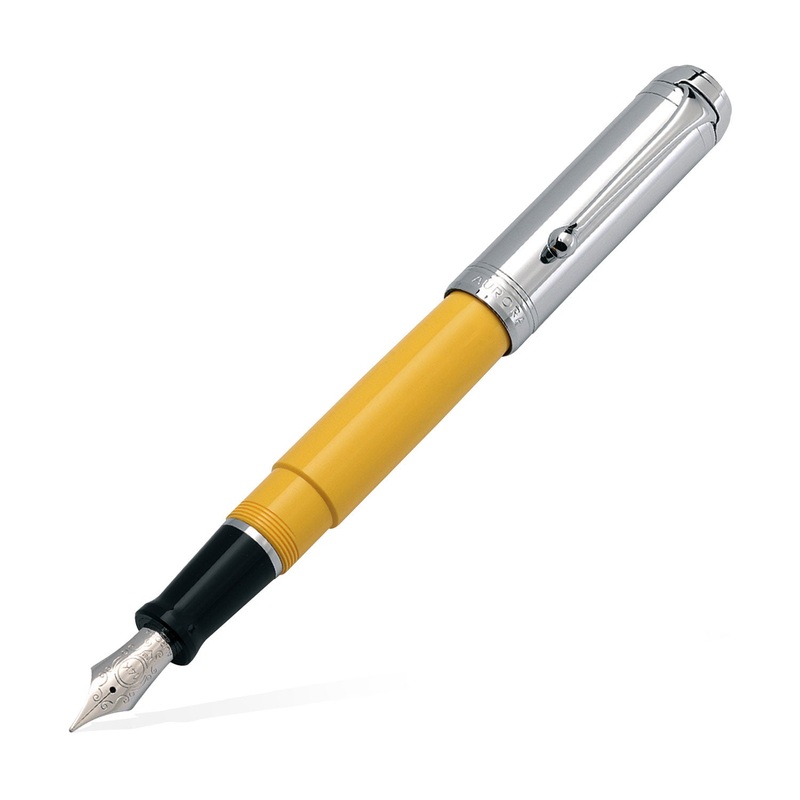 Aurora Talentum Fountain Pen - Chrome Yellow