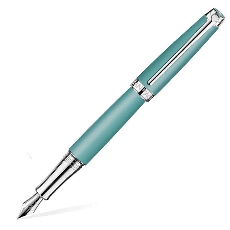 Caran D' Ache Leman Thick Fountain Pen, Apine Blue - 18K Gold Nib