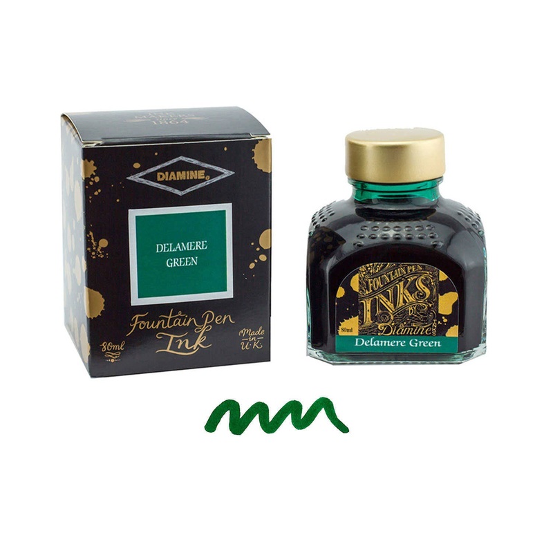 Diamine Delamere Green Ink Bottle - 80ml