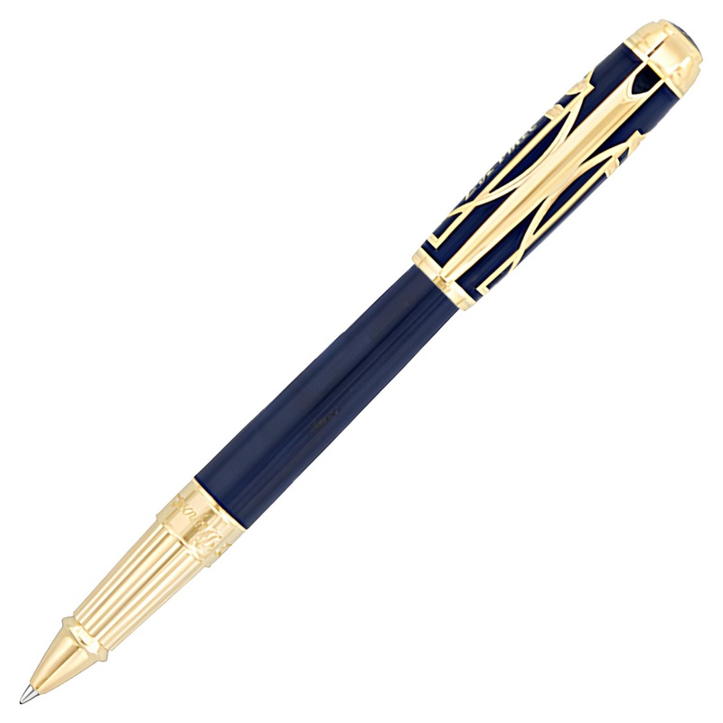 S.T. Dupont Line D Vitruvian Man Blue Limited Edition Roller Ball Pen