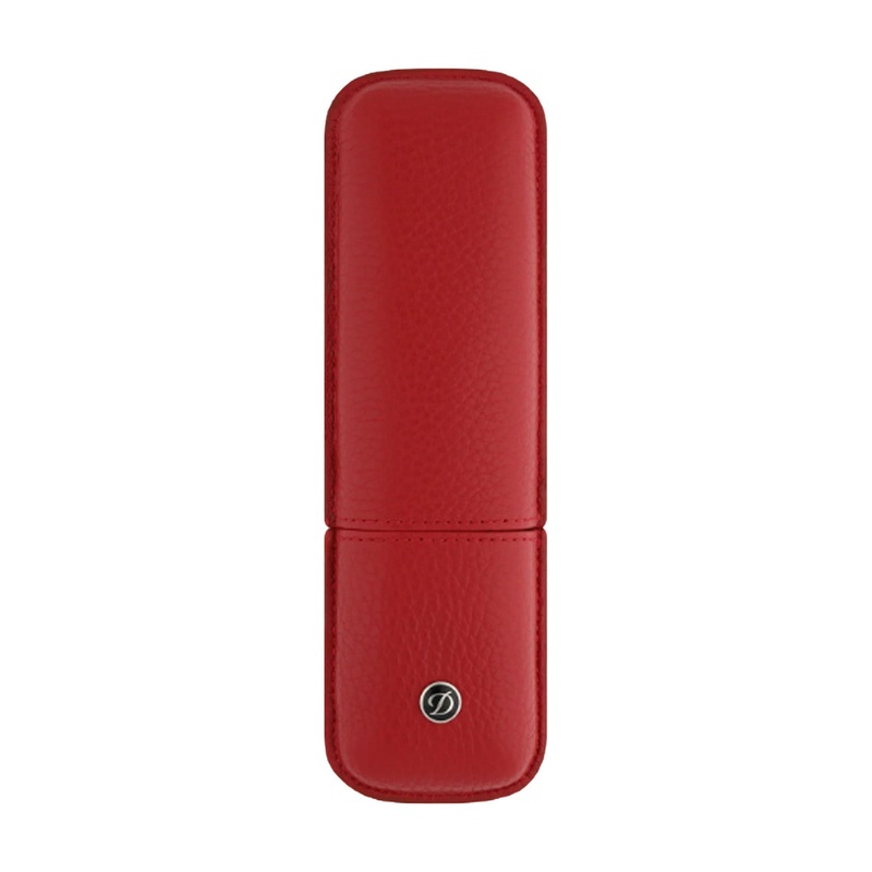 S. T. Dupont Rigid Leather 2 Pen Holder - Red