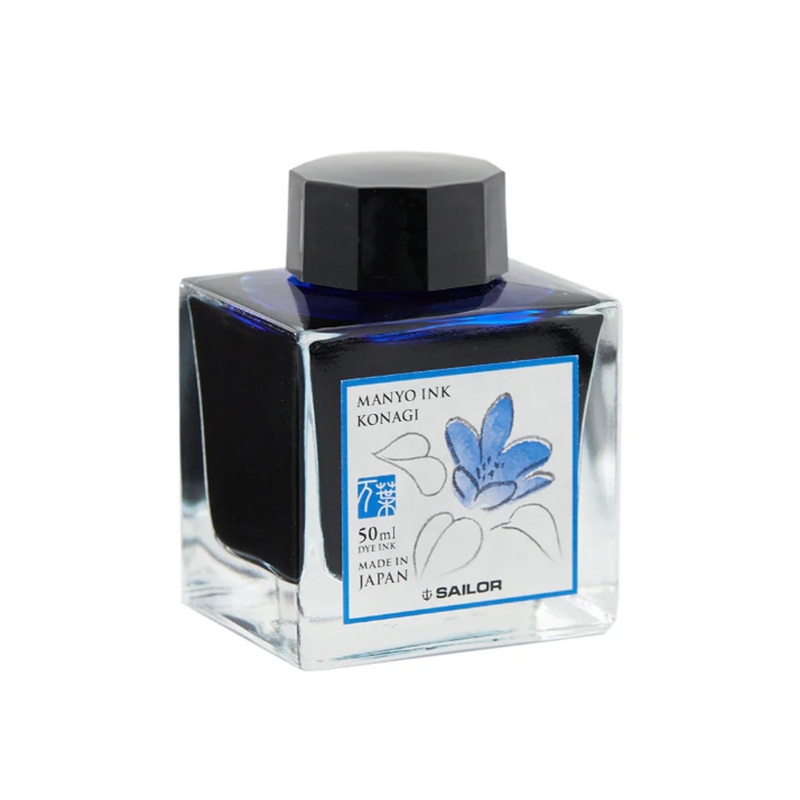 Sailor Manyo Konagi Ink Bottle, Blue - 50ml