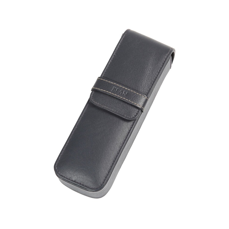 Elan Leather 2 Pen Holder - Blue