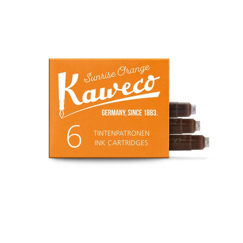 Kaweco Small Ink Cartridges, Sunrise Orange - Pack Of 6