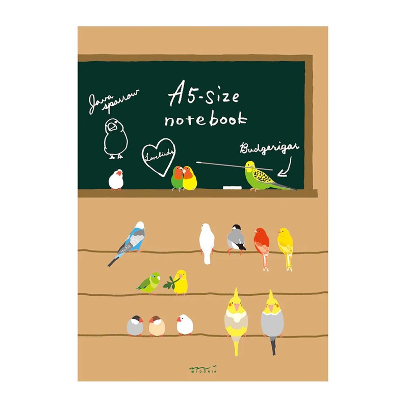 Midori Bird Notebook - A5, Ruled