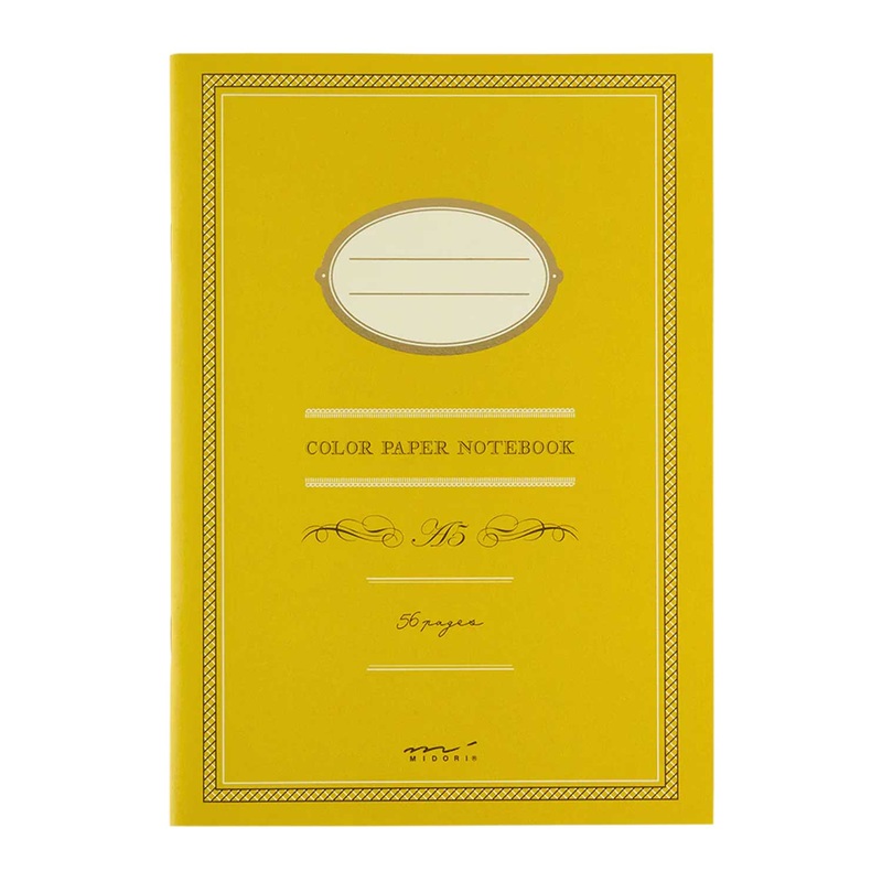 Midori Colour Paper Yellow Notebook - A5, Ruled