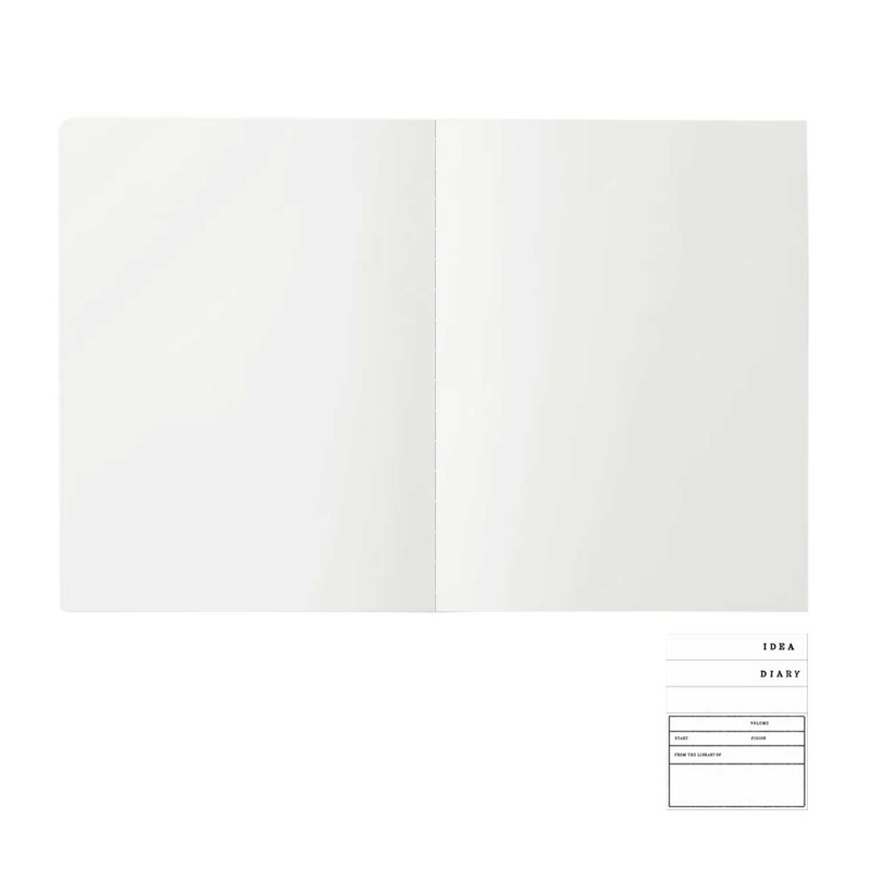 Midori MD Cotton White Notebook - F3, Plain
