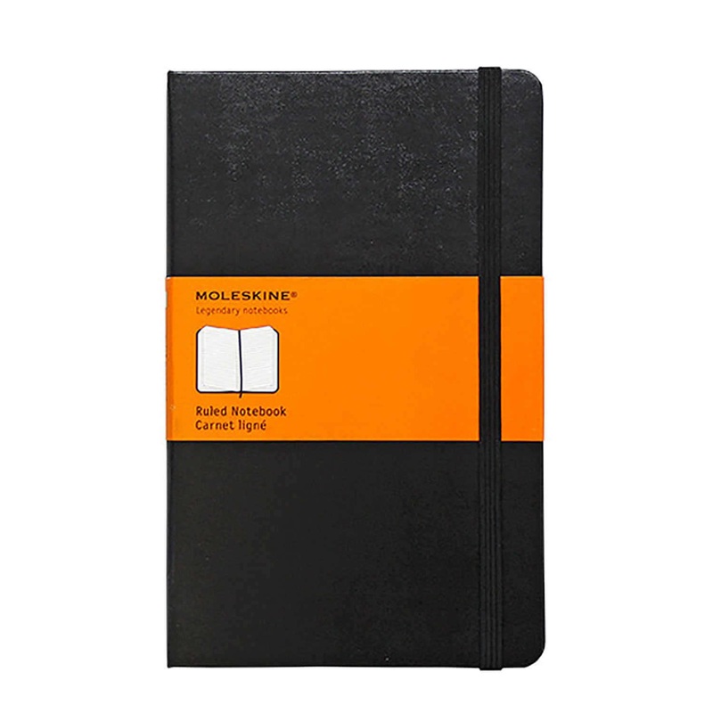 Moleskine Ruled Notebook, Black - A5