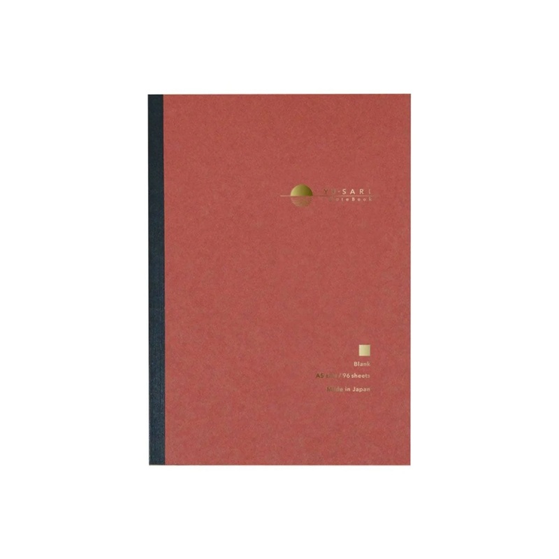 Nakabayashi Yu-Sari Fountain Pen Friendly Notebook, Rust - Unruled