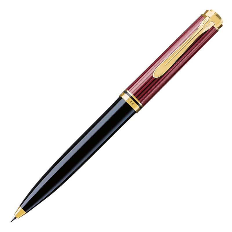 Pelikan Souveran K800 Ball Pen - Black Red GT