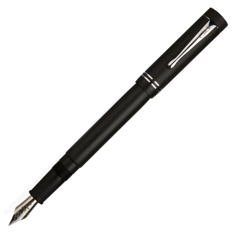 Click Renaissance Ebonite Fountain Pen - Carbon Black CT