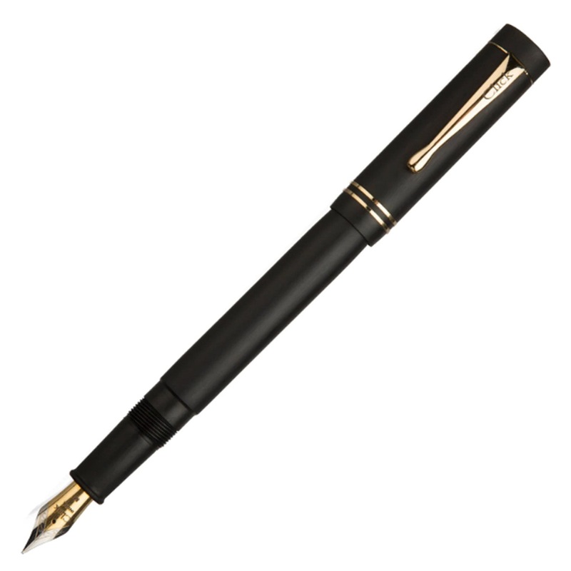 Click Renaissance Ebonite Fountain Pen - Carbon Black GT