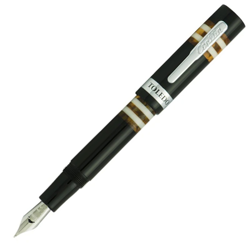 Conklin Toledo Fountain Pen - Black Orange CT