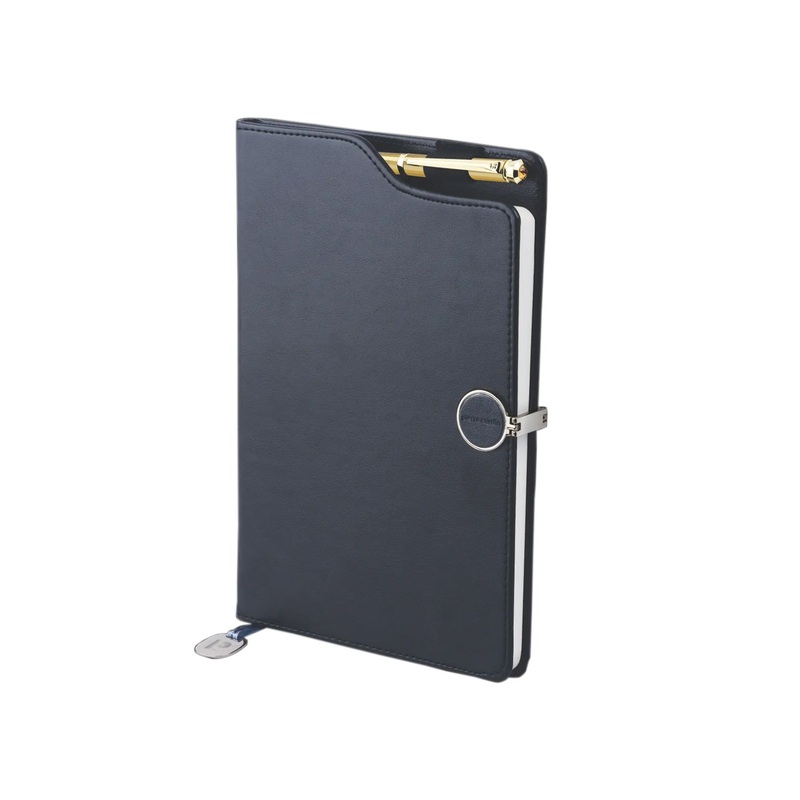 Pierre Cardin Elite Gift Set of Black Notebook & Gold Ball Pen