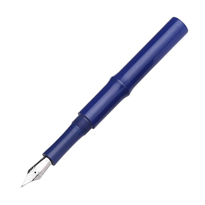 Ranga Giant Sugarcane Premium Ebonite Fountain Pen, Solid Blue - Steel Nib