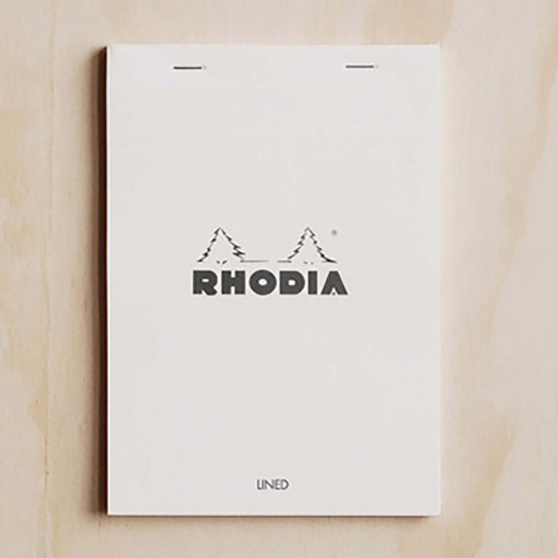 Rhodia Basics Notepad, White (Ruled) - Top Stapled