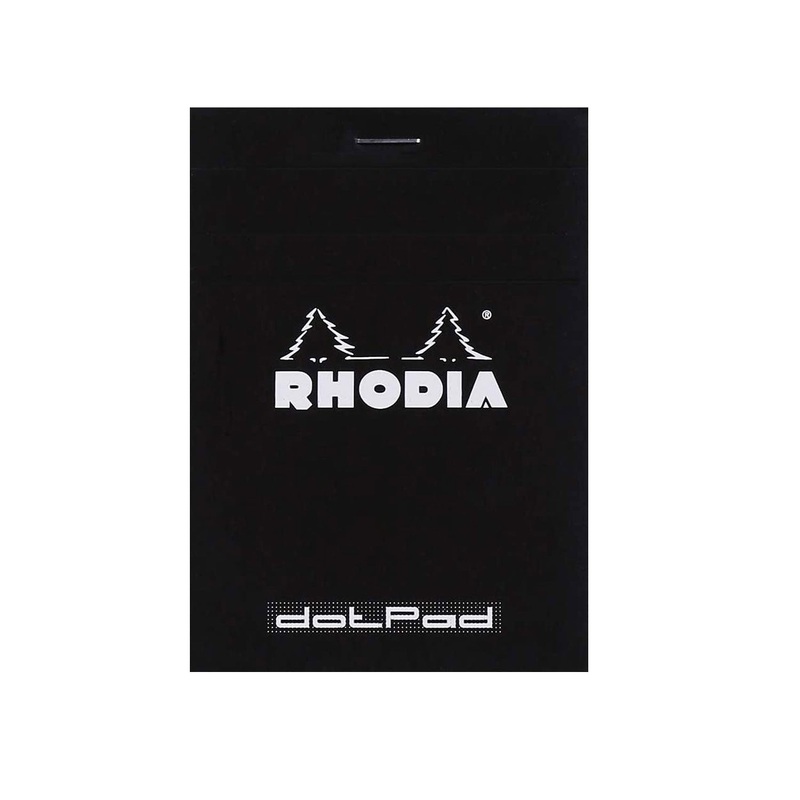 Rhodia No. 12 Black Notepad - Small, Dotted