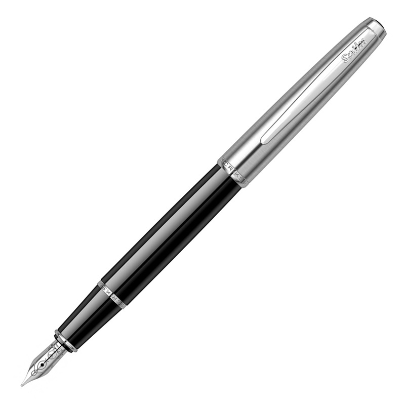 Scrikss Metropolis 78 Fountain Pen - Black Chrome CT
