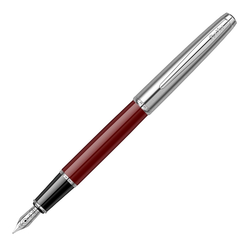 Scrikss Metropolis 78 Fountain Pen - Burgundy Chrome CT
