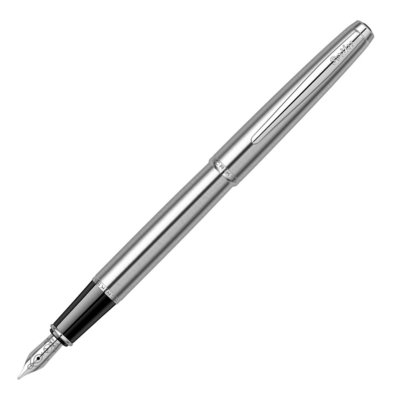 Scrikss Metropolis 78 Fountain Pen - Stainless Steel CT
