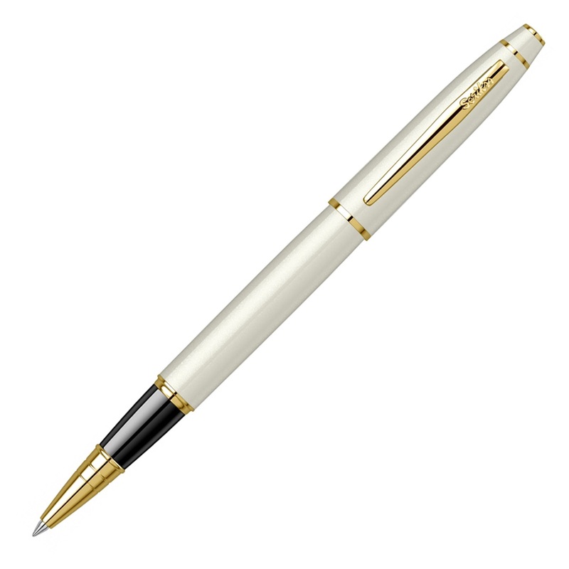 Scrikss Noble 35 Roller Ball Pen - Pearl White GT