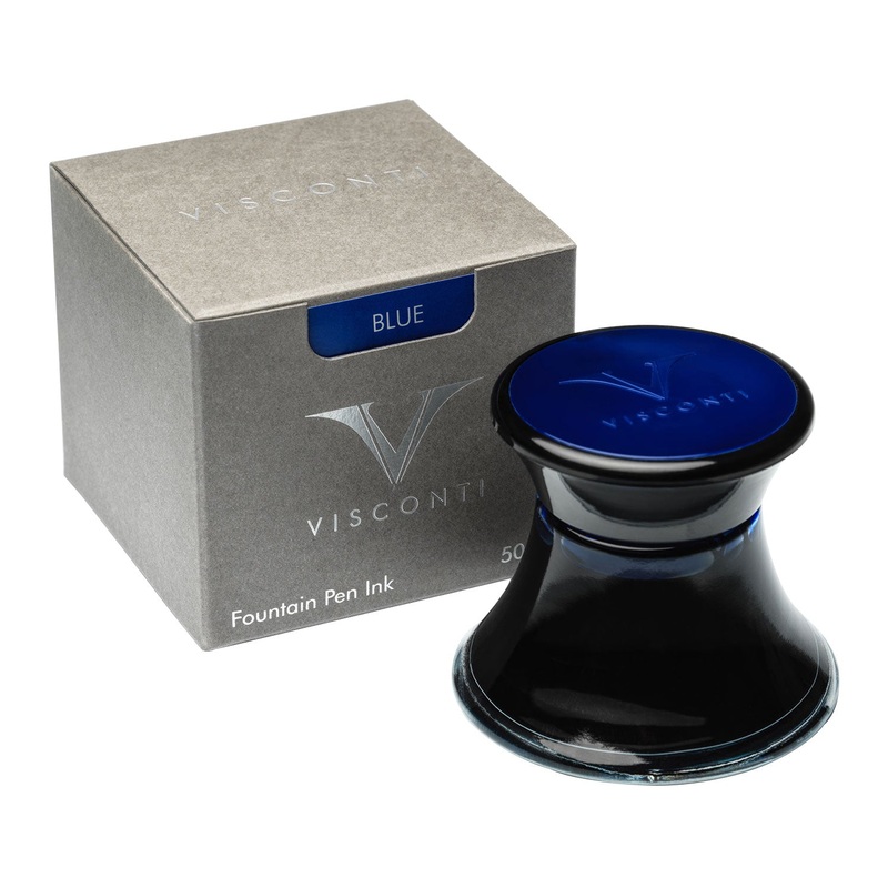 Visconti Glass Inkwell, Blue - 50ml
