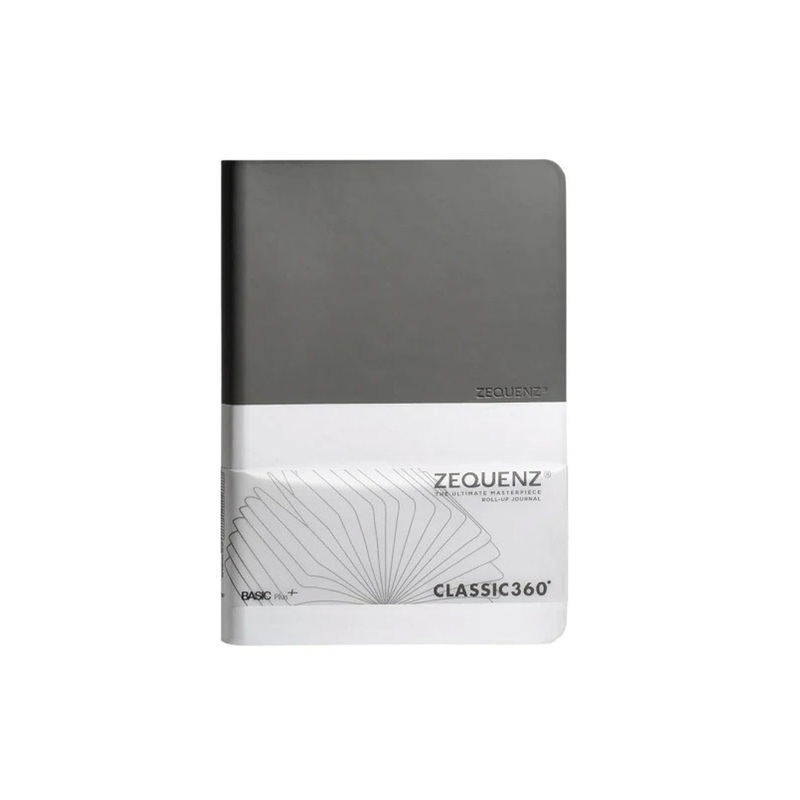 Zequenz Basic+ Notebook, Gray & White - A5, Squared & Plain