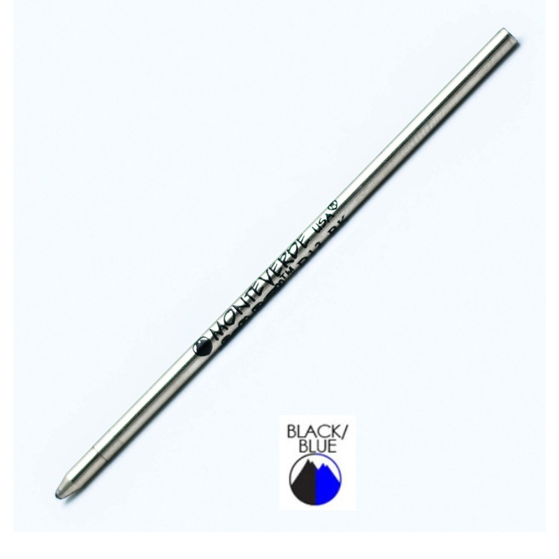 Monteverde Mini Ball Pen Refill for Multi Pen - Medium - Blue Black - Pack of 4