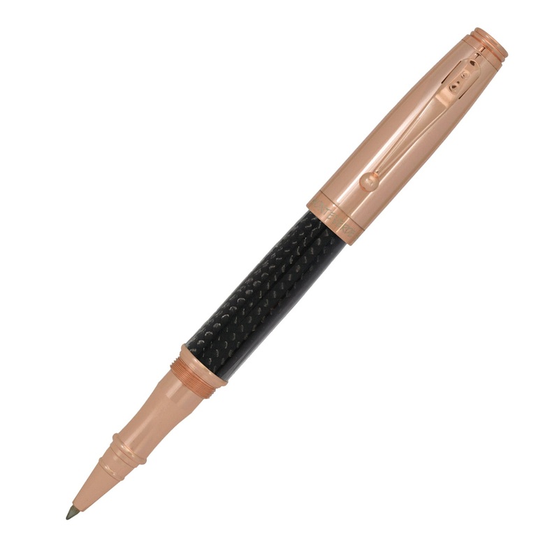 Monteverde Invincia Roller Ball Pen - Rosegold & Carbon Fibre