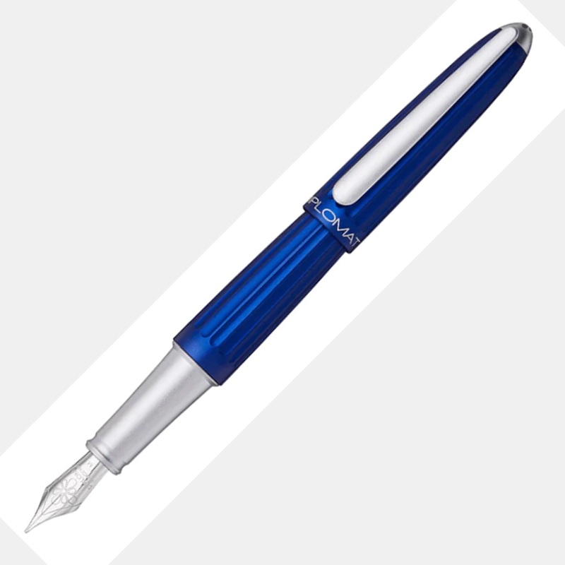 Diplomat Aero Fountain Pen with Ink & Pouch - Blue